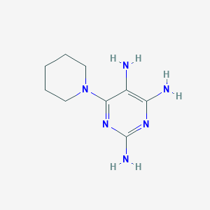 molecular formula C9H16N6 B14518609 2,4,5-Pyrimidinetriamine, 6-(1-piperidinyl)- CAS No. 62496-03-1