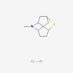 7-Methyl-2-thia-7-azatricyclo[4.3.1.03,8]decane;hydrochloride