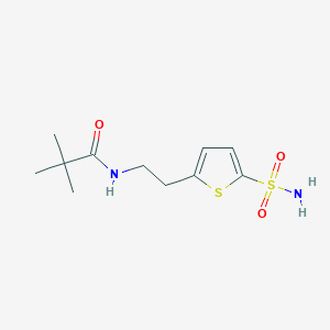 molecular formula C11H18N2O3S2 B1451862 2,2-dimethyl-N-[2-(5-sulfamoylthiophen-2-yl)ethyl]propanamide CAS No. 1152603-53-6
