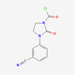 1-Imidazolidinecarbonyl chloride, 3-(3-cyanophenyl)-2-oxo-