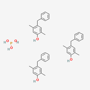 molecular formula C45H51O6P B14518656 4-Benzyl-2,5-dimethylphenol;phosphorous acid CAS No. 62577-80-4