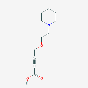 4-[2-(Piperidin-1-YL)ethoxy]but-2-ynoic acid