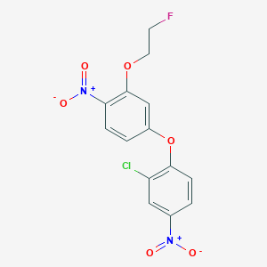 molecular formula C14H10ClFN2O6 B14518661 2-Chloro-1-[3-(2-fluoroethoxy)-4-nitrophenoxy]-4-nitrobenzene CAS No. 62746-59-2