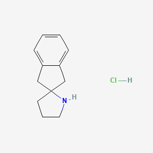 Spiro[1,3-dihydroindene-2,2'-pyrrolidine];hydrochloride