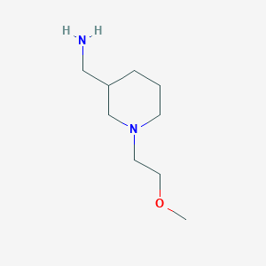molecular formula C9H20N2O B1451869 1-[1-(2-甲氧基乙基)哌啶-3-基]甲胺 CAS No. 936940-49-7