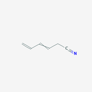 molecular formula C6H7N B14518707 Hexa-3,5-dienenitrile CAS No. 62393-17-3