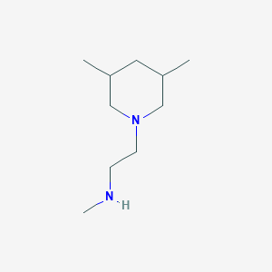 molecular formula C10H22N2 B1451874 N-[2-(3,5-Dimethylpiperidin-1-YL)ethyl]-N-methylamine CAS No. 933719-63-2