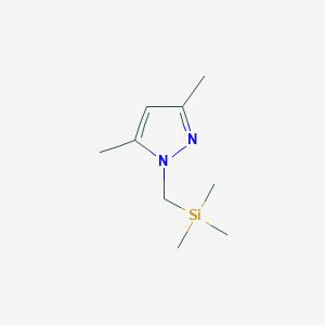 molecular formula C9H18N2Si B14518741 3,5-Dimethyl-1-[(trimethylsilyl)methyl]-1H-pyrazole CAS No. 62546-28-5