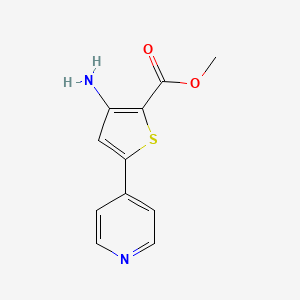 molecular formula C11H10N2O2S B1451878 Methyl 3-amino-5-(pyridin-4-yl)thiophene-2-carboxylate CAS No. 887247-25-8