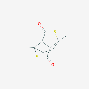 molecular formula C10H12O2S2 B145188 1,4-Ethano-1H,3H-thieno(3,4-c)thiophene-3,6(4H)-dione, dihydro-1,4-dimethyl- CAS No. 129679-46-5