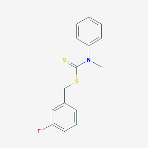 (3-Fluorophenyl)methyl methyl(phenyl)carbamodithioate