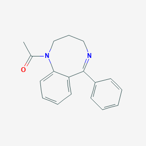 1-[(5Z)-6-Phenyl-3,4-dihydro-1,5-benzodiazocin-1(2H)-yl]ethan-1-one