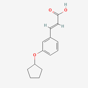 molecular formula C14H16O3 B1451883 3-[3-(环戊氧基)苯基]丙-2-烯酸 CAS No. 1158107-24-4