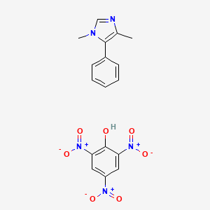 molecular formula C17H15N5O7 B14518835 1,4-Dimethyl-5-phenylimidazole;2,4,6-trinitrophenol CAS No. 62576-12-9