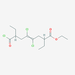 molecular formula C14H21Cl3O3 B14518844 Ethyl 4,5-dichloro-7-(chlorocarbonyl)-2-ethylnon-4-enoate CAS No. 62456-90-0