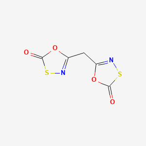 molecular formula C5H2N2O4S2 B14518868 5,5'-Methylenedi(2H-1,3,4-oxathiazol-2-one) CAS No. 62470-50-2