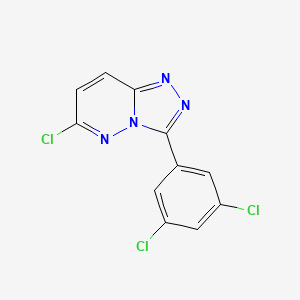 molecular formula C11H5Cl3N4 B1451889 6-氯-3-(3,5-二氯苯基)-[1,2,4]三唑并[4,3-b]哒嗪 CAS No. 1097132-47-2