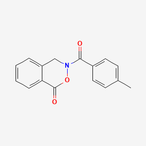 molecular formula C16H13NO3 B14518908 3-(4-Methylbenzoyl)-3,4-dihydro-1H-2,3-benzoxazin-1-one CAS No. 62758-36-5