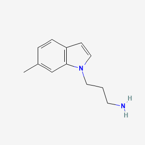 molecular formula C12H16N2 B1451893 3-(6-methyl-1H-indol-1-yl)propan-1-amine CAS No. 1152878-66-4