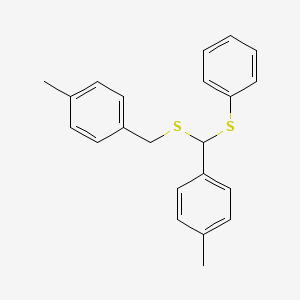 1-Methyl-4-[{[(4-methylphenyl)methyl]sulfanyl}(phenylsulfanyl)methyl]benzene