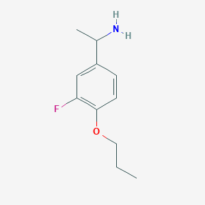 molecular formula C11H16FNO B1451899 1-(3-Fluoro-4-propoxyphenyl)-ethylamine CAS No. 1094760-74-3