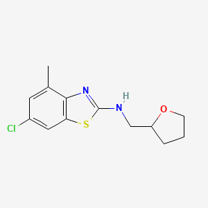 molecular formula C13H15ClN2OS B1451901 6-氯-4-甲基-N-(四氢呋喃-2-基甲基)-1,3-苯并噻唑-2-胺 CAS No. 1105194-69-1