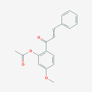 molecular formula C18H16O4 B14519019 2-Propen-1-one, 1-[2-(acetyloxy)-4-methoxyphenyl]-3-phenyl- CAS No. 62536-69-0