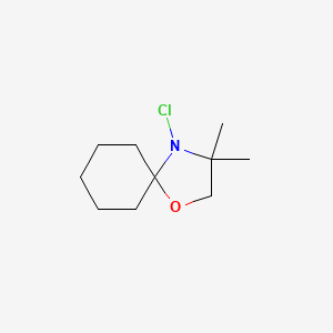 molecular formula C10H18ClNO B14519031 4-Chloro-3,3-dimethyl-1-oxa-4-azaspiro[4.5]decane CAS No. 62471-45-8