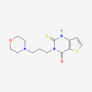 molecular formula C13H17N3O2S2 B1451904 3-[3-(吗啉-4-基)丙基]-2-硫代-3H,4H-噻吩并[3,2-d]嘧啶-4-酮 CAS No. 1154199-13-9
