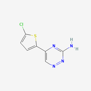 molecular formula C7H5ClN4S B1451905 5-(5-氯噻吩-2-基)-1,2,4-三嗪-3-胺 CAS No. 1155047-26-9