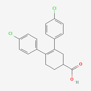 molecular formula C19H16Cl2O2 B14519050 3,4-Bis(4-chlorophenyl)cyclohex-3-ene-1-carboxylic acid CAS No. 62544-01-8