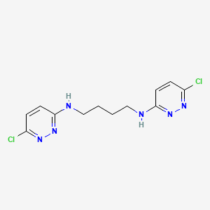 molecular formula C12H14Cl2N6 B14519057 N~1~,N~4~-Bis(6-chloropyridazin-3-yl)butane-1,4-diamine CAS No. 62776-11-8