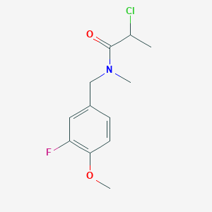 molecular formula C12H15ClFNO2 B1451906 2-氯-N-[(3-氟-4-甲氧苯基)甲基]-N-甲基丙酰胺 CAS No. 1154151-08-2