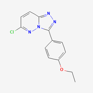 molecular formula C13H11ClN4O B1451907 6-Chloro-3-(4-ethoxyphenyl)[1,2,4]triazolo[4,3-b]pyridazine CAS No. 1097132-54-1