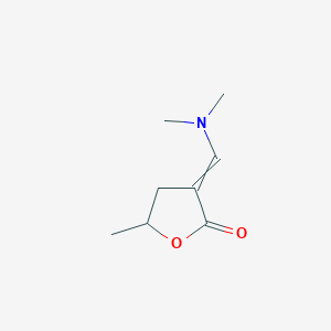 molecular formula C8H13NO2 B14519075 3-[(Dimethylamino)methylidene]-5-methyloxolan-2-one CAS No. 62527-57-5