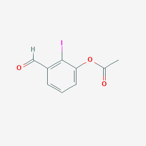 molecular formula C9H7IO3 B14519091 3-Formyl-2-iodophenyl acetate CAS No. 62672-59-7