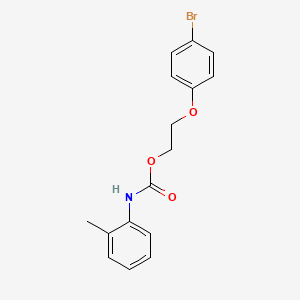 molecular formula C16H16BrNO3 B14519111 2-(4-Bromophenoxy)ethyl (2-methylphenyl)carbamate CAS No. 62643-95-2