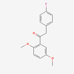molecular formula C16H15FO3 B1451912 1-(2,5-Dimethoxyphenyl)-2-(4-fluorophenyl)ethanone CAS No. 1097164-22-1