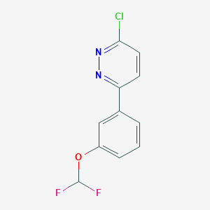 molecular formula C11H7ClF2N2O B1451913 3-氯-6-[3-(二氟甲氧基)苯基]哒嗪 CAS No. 1156364-97-4