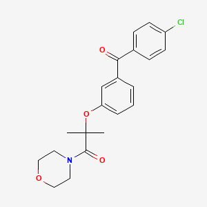 2-[3-(4-Chlorobenzoyl)phenoxy]-2-methyl-1-(morpholin-4-yl)propan-1-one