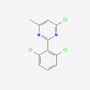 molecular formula C11H7Cl3N2 B1451914 4-Chloro-2-(2,6-dichlorophenyl)-6-methylpyrimidine CAS No. 1153411-04-1