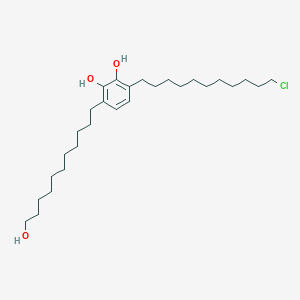 3-(11-Chloroundecyl)-6-(11-hydroxyundecyl)benzene-1,2-diol