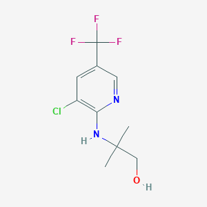 molecular formula C10H12ClF3N2O B1451916 2-{[3-氯-5-(三氟甲基)-2-吡啶基]氨基}-2-甲基-1-丙醇 CAS No. 1157109-01-7