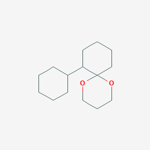 molecular formula C15H26O2 B14519168 7-Cyclohexyl-1,5-dioxaspiro[5.5]undecane CAS No. 62674-11-7