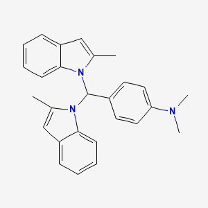 4-[Bis(2-methyl-1H-indol-1-yl)methyl]-N,N-dimethylaniline