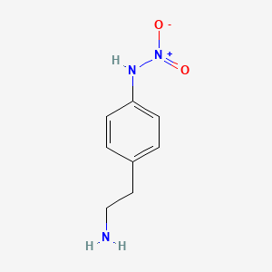 molecular formula C8H11N3O2 B14519191 N-[4-(2-Aminoethyl)phenyl]nitramide CAS No. 62885-86-3