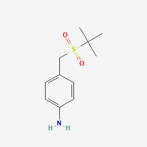 molecular formula C11H17NO2S B1451920 4-[(2-Methylpropane-2-sulfonyl)methyl]aniline CAS No. 1153199-06-4