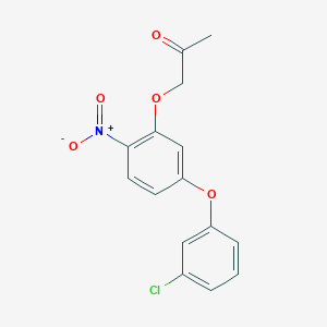 1-[5-(3-Chlorophenoxy)-2-nitrophenoxy]propan-2-one