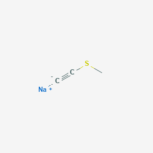 molecular formula C3H3NaS B14519242 sodium;methylsulfanylethyne CAS No. 62679-44-1