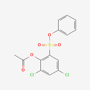 2,4-Dichloro-6-(phenoxysulfonyl)phenyl acetate